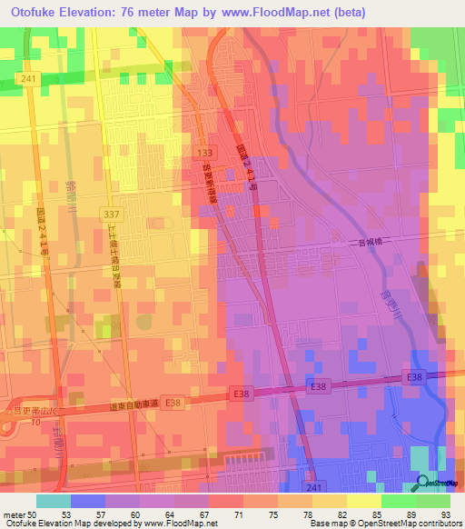 Otofuke,Japan Elevation Map