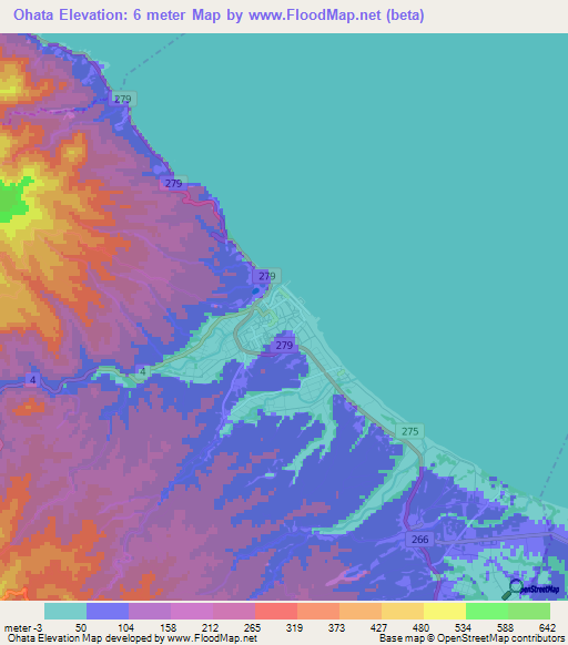 Ohata,Japan Elevation Map