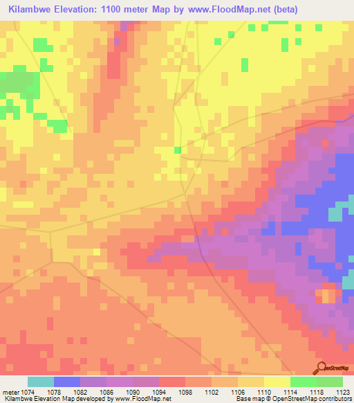 Kilambwe,Congo (Kinshasa) Elevation Map