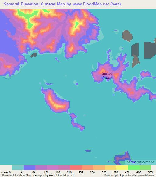 Samarai,Papua New Guinea Elevation Map