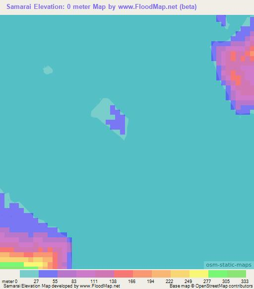 Samarai,Papua New Guinea Elevation Map