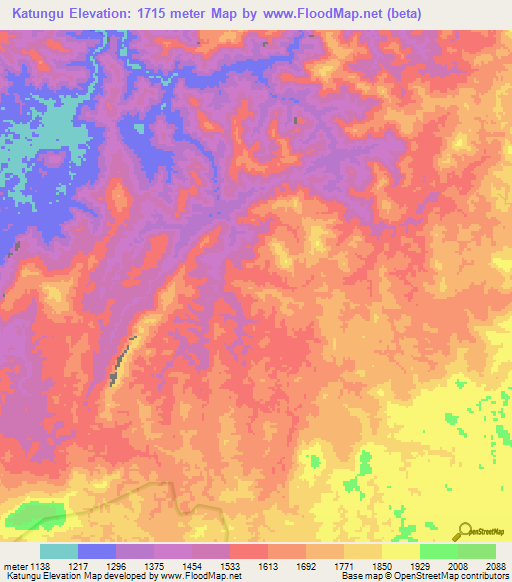 Katungu,Congo (Kinshasa) Elevation Map