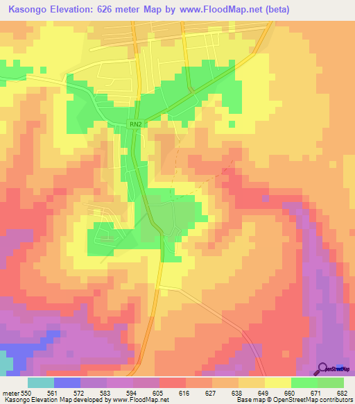 Kasongo,Congo (Kinshasa) Elevation Map