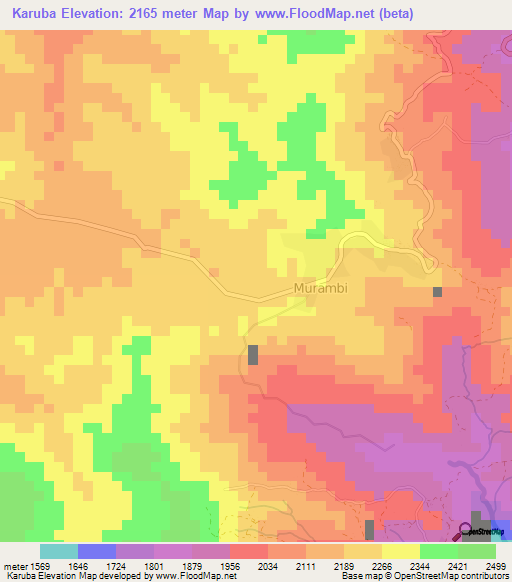 Karuba,Congo (Kinshasa) Elevation Map