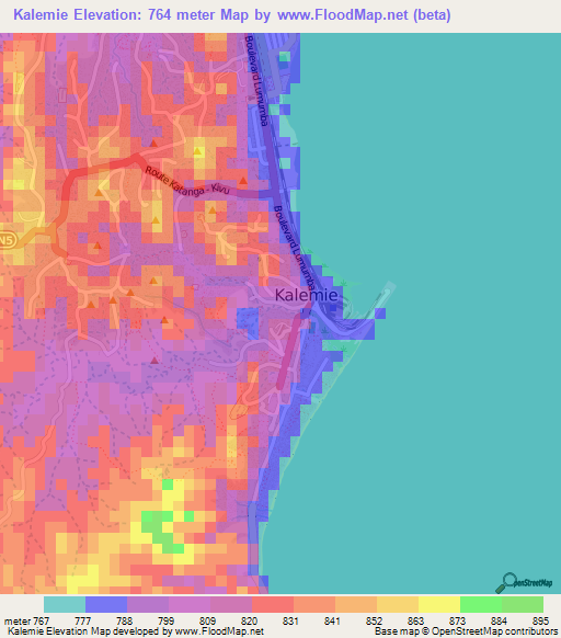 Kalemie,Congo (Kinshasa) Elevation Map