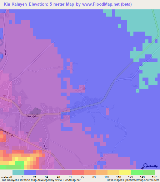 Kia Kalayeh,Iran Elevation Map