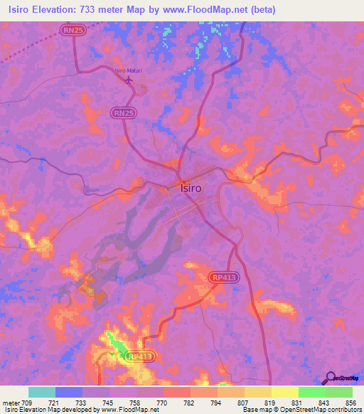 Isiro,Congo (Kinshasa) Elevation Map