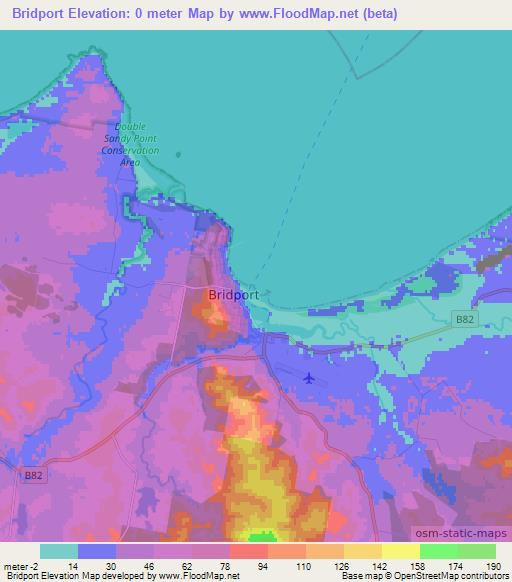 Bridport,Australia Elevation Map