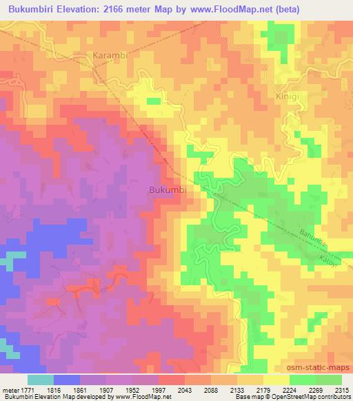 Bukumbiri,Congo (Kinshasa) Elevation Map