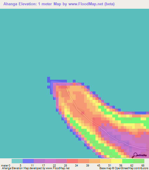 Ahanga,Solomon Islands Elevation Map