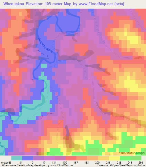 Whenuakoa,New Zealand Elevation Map