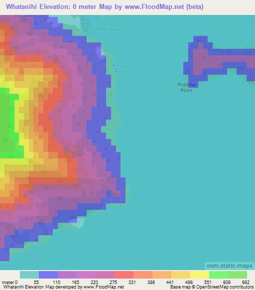 Whatanihi,New Zealand Elevation Map