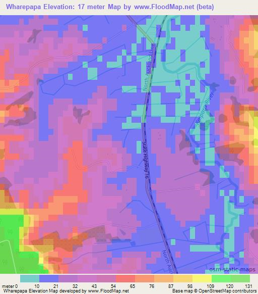 Wharepapa,New Zealand Elevation Map