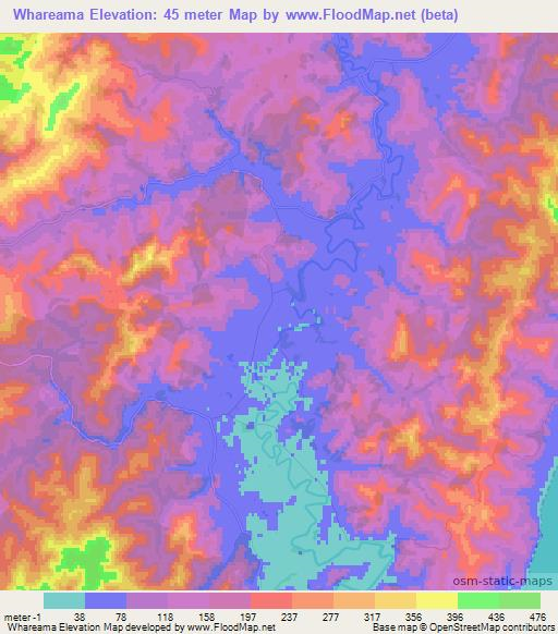 Whareama,New Zealand Elevation Map