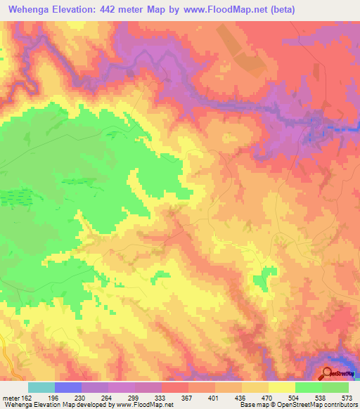 Wehenga,New Zealand Elevation Map