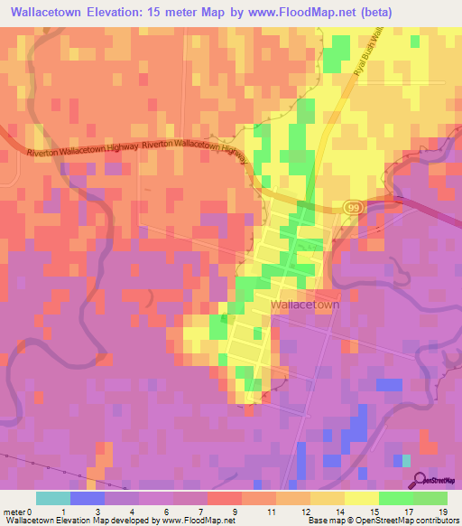 Wallacetown,New Zealand Elevation Map