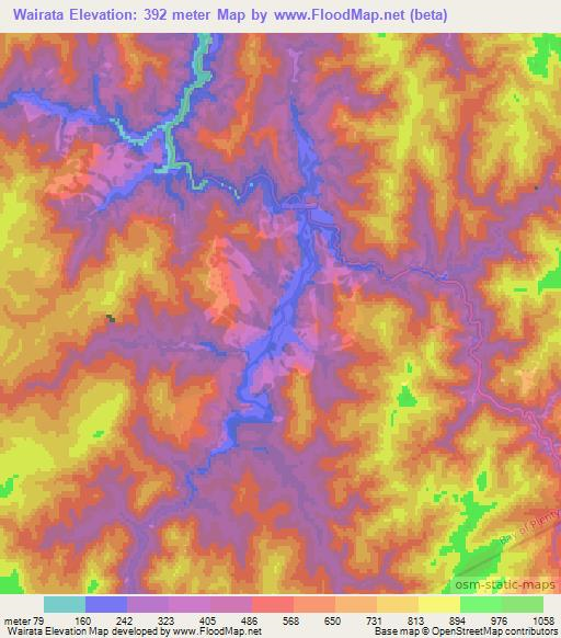 Wairata,New Zealand Elevation Map