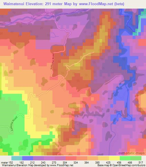 Waimatenui,New Zealand Elevation Map