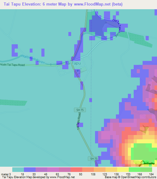 Tai Tapu,New Zealand Elevation Map