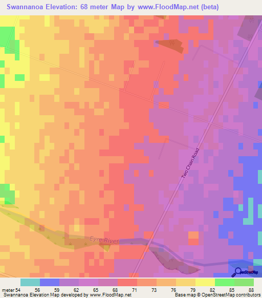 Swannanoa,New Zealand Elevation Map