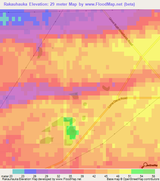 Rakauhauka,New Zealand Elevation Map