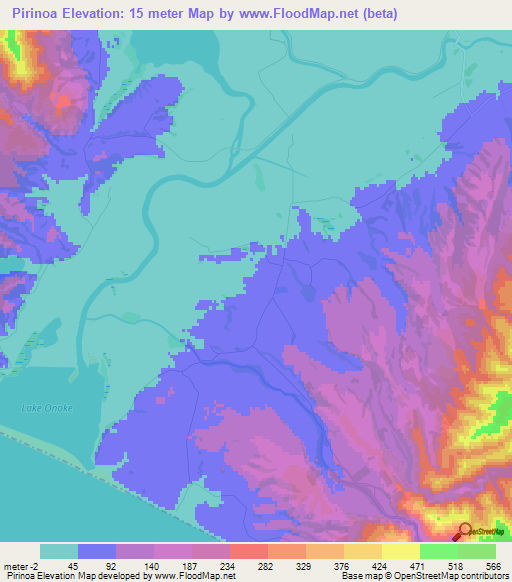 Pirinoa,New Zealand Elevation Map