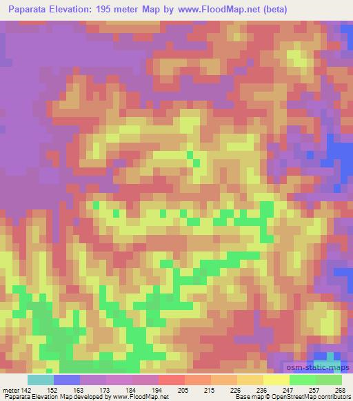 Paparata,New Zealand Elevation Map