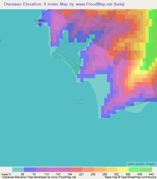 Otarawao,New Zealand Elevation Map
