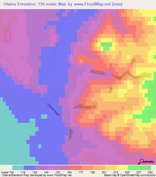 Otama,New Zealand Elevation Map