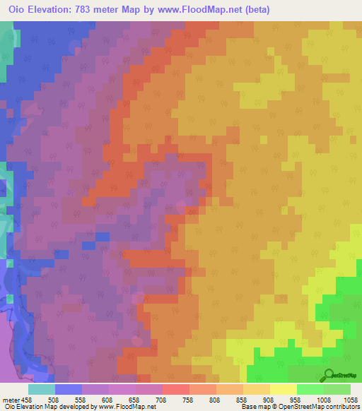 Oio,New Zealand Elevation Map