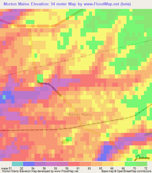 Morton Mains,New Zealand Elevation Map