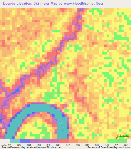 Boende,Congo (Kinshasa) Elevation Map