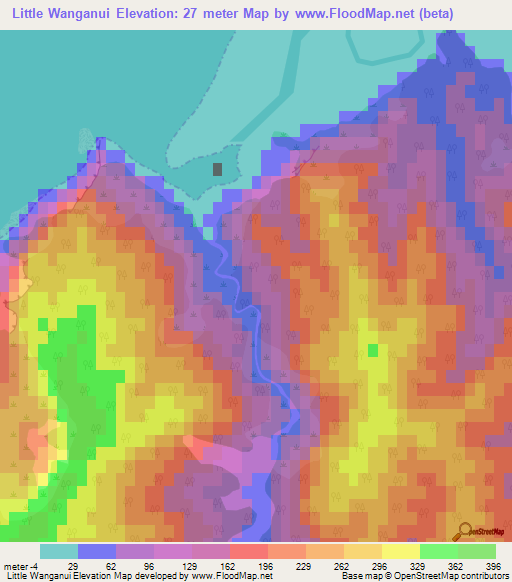 Little Wanganui,New Zealand Elevation Map