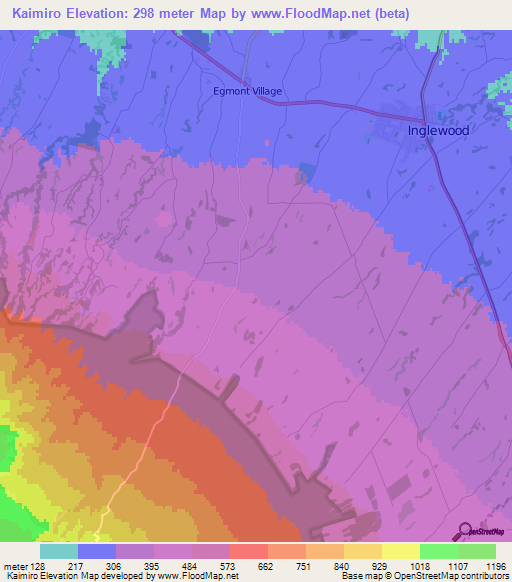 Kaimiro,New Zealand Elevation Map