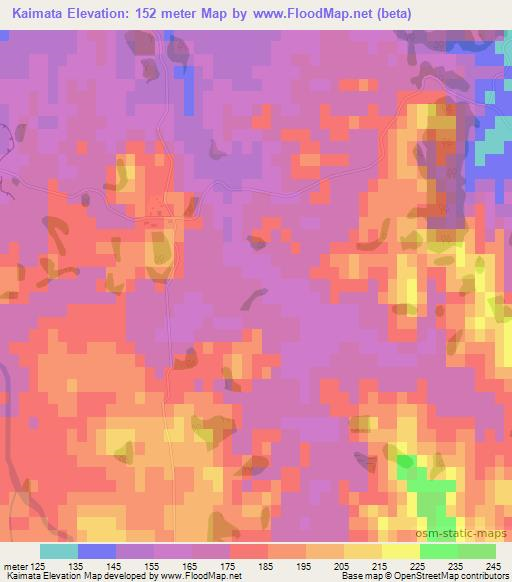 Kaimata,New Zealand Elevation Map