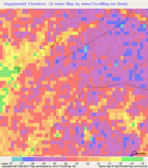 Seyqalandeh,Iran Elevation Map