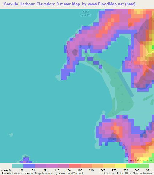 Greville Harbour,New Zealand Elevation Map