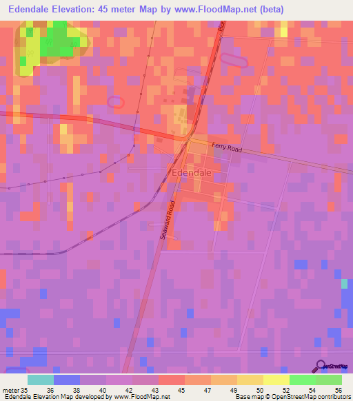 Edendale,New Zealand Elevation Map