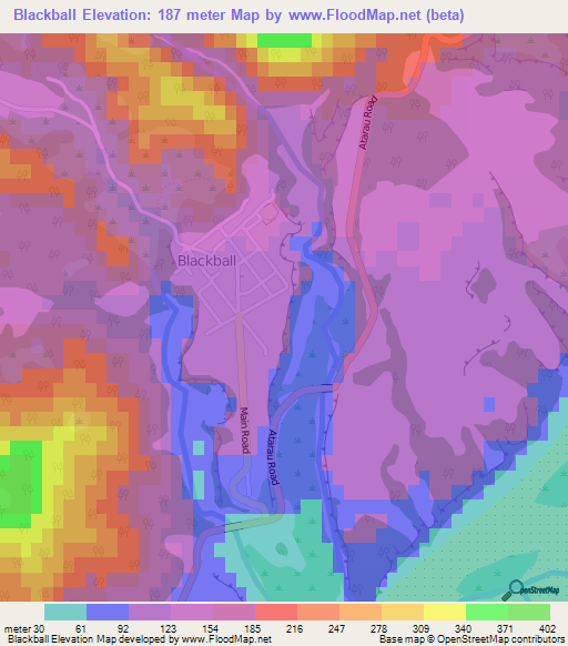 Blackball,New Zealand Elevation Map