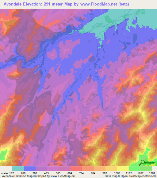 Avondale,New Zealand Elevation Map