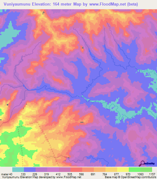 Vuniyaumunu,Fiji Elevation Map