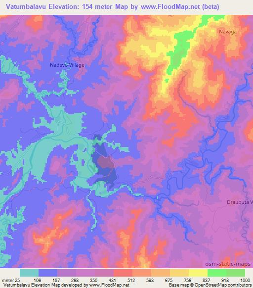 Vatumbalavu,Fiji Elevation Map
