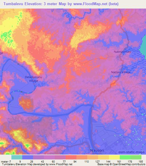 Tumbalevu,Fiji Elevation Map