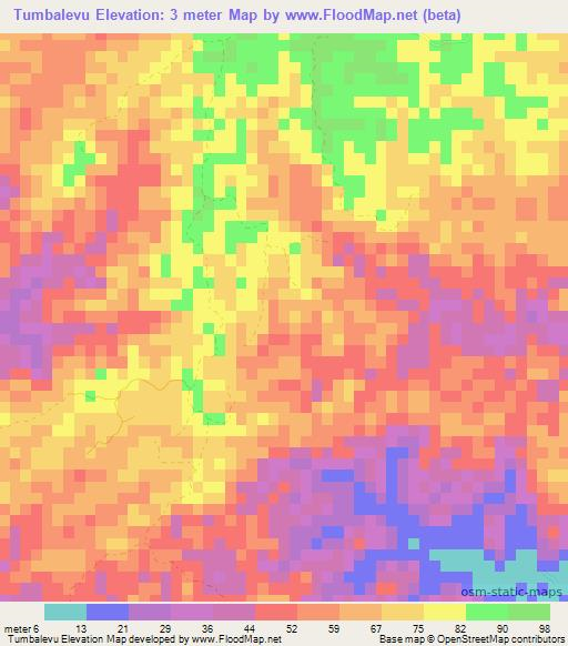 Tumbalevu,Fiji Elevation Map