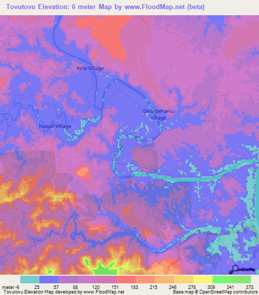 Tovutovu,Fiji Elevation Map