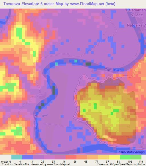 Tovutovu,Fiji Elevation Map