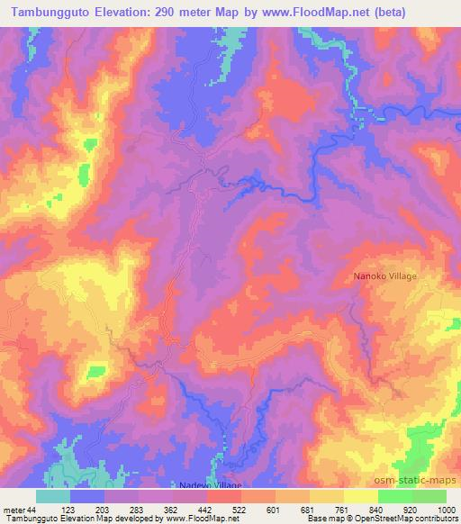 Tambungguto,Fiji Elevation Map
