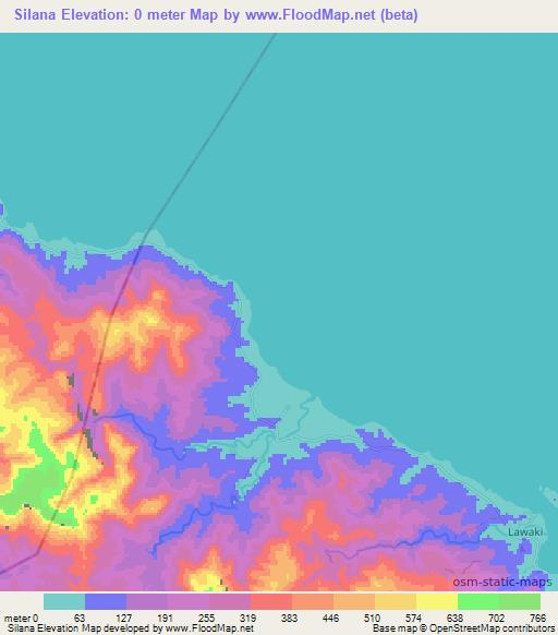Silana,Fiji Elevation Map