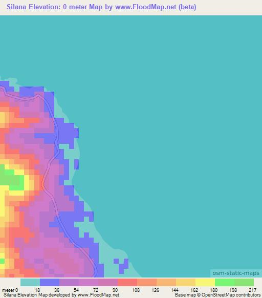 Silana,Fiji Elevation Map