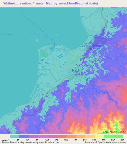 Sikituru,Fiji Elevation Map